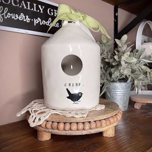 RAE DUNN early 2018 Icon Chirp birdhouse - Picture 1 of 2